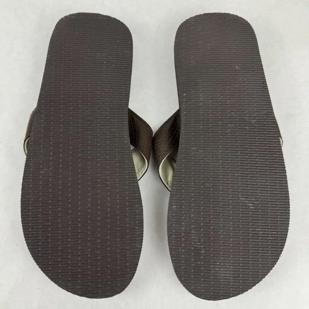 Reef Mens Brown Flip Flops Size 9 EU 42 Casual Thong-Style Beachwear Sandals